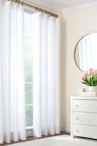 Lush Linen White Curtain Panel