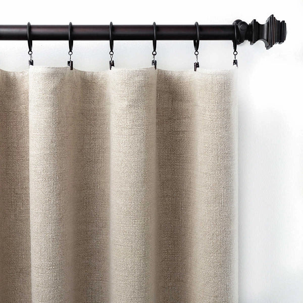 Stone Washed Linen Natural Curtain Panel