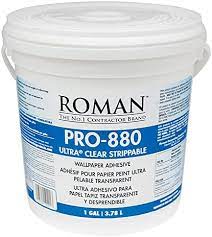 Roman PRO-880 ultra clear strippable wallpaper adhesive gallon
