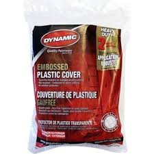 Dynamic 00380 9' x 12' .3mil Embossed Plastic Drop Cloth-Exeter Paint Stores