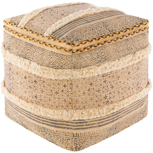 Surya Dayna Collection Multi-Color Pouf-Poufs-Exeter Paint Stores