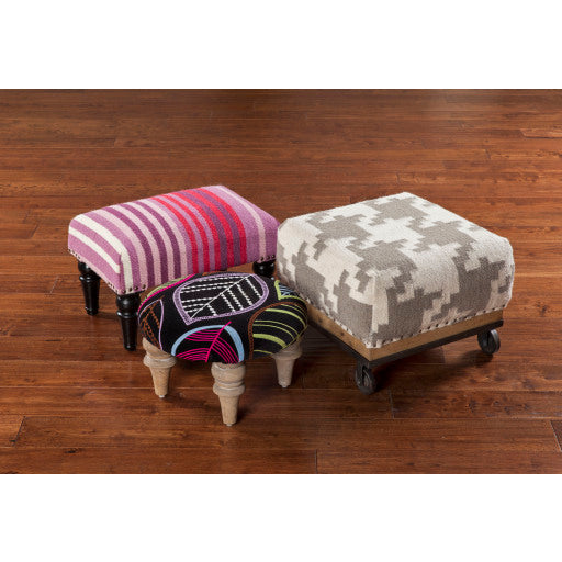 Surya Happy Cottage Stool-Accent Furniture-Exeter Paint Stores