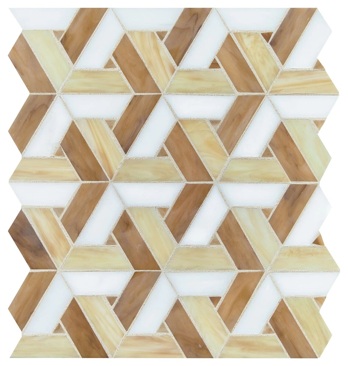Daltile Vivify Trapezoid Mosaic Glass Wall Tile Carton-Exeter Paint Stores