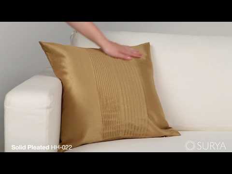 Surya Solid Pleated HH-022 Pillow Cover