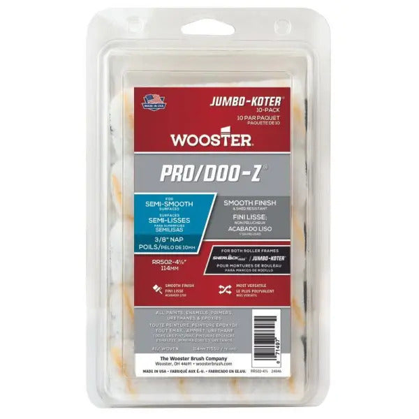 Wooster Jumbo-Koter Fabric 4.5 in. W X 3/8 in. S Mini Paint Roller Cover