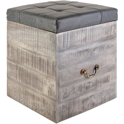 Surya Kassi KSS-002 Storage Ottoman-Accent Furniture-Exeter Paint Stores