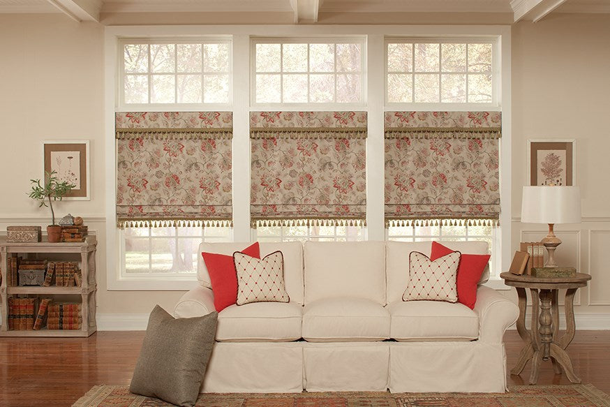 Fabric Roman Shades-Exeter Paint Stores