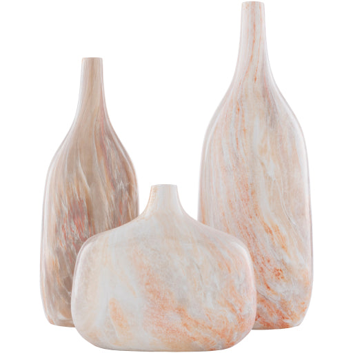 Surya Marble Vase Set of 3-Decorative Accents-Exeter Paint Stores