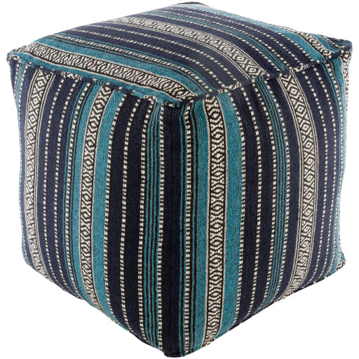 Surya Maya Collection Multi-Color Pouf-Poufs-Exeter Paint Stores