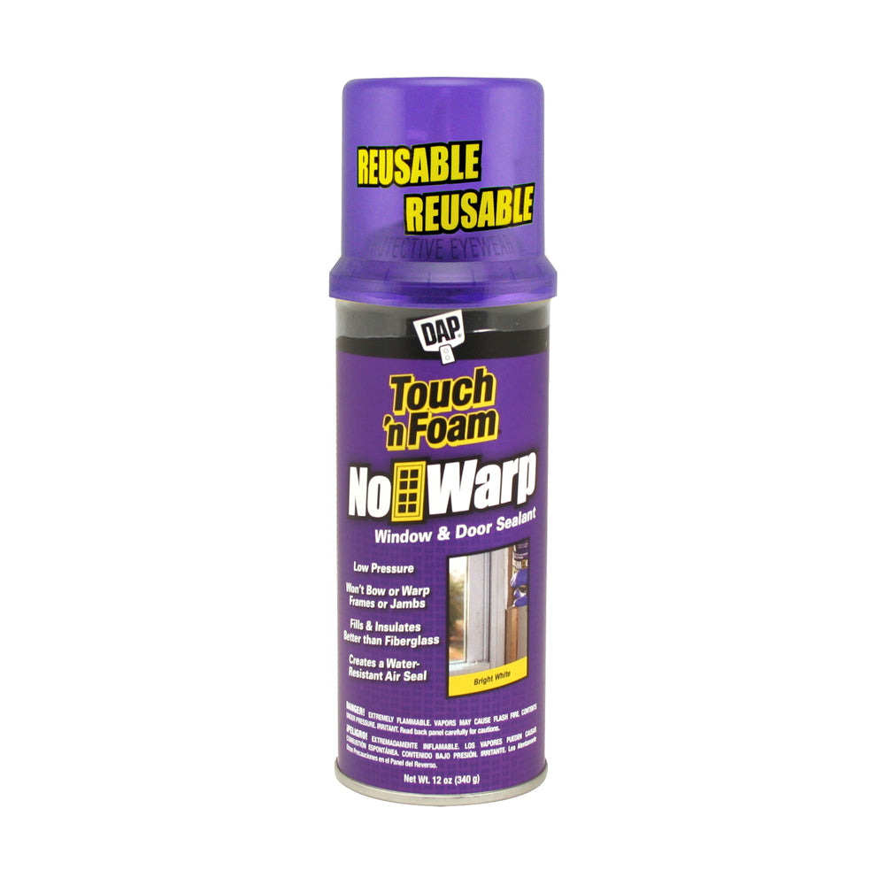 Dap touch n foam no warp 12oz 04000-Exeter Paint Stores