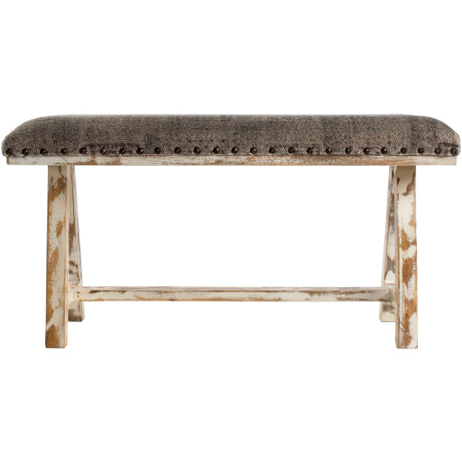 Surya Odalis ODA-001 Upholstered Bench-Accent Furniture-Exeter Paint Stores