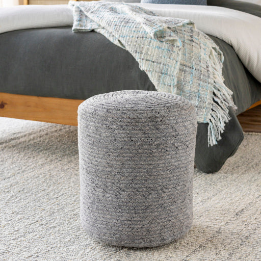 Surya Poppy Collection Multi-Color Pouf-Poufs-Exeter Paint Stores