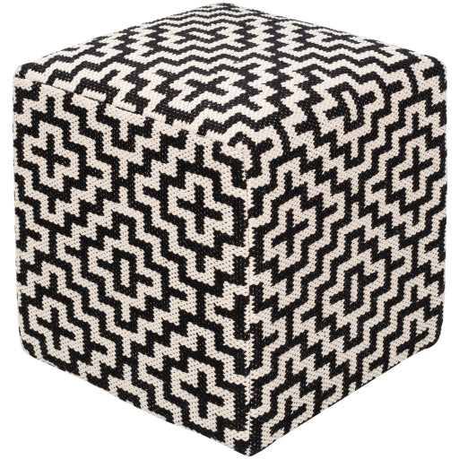 Surya Ryder Collection Multi-Color Pouf-Poufs-Exeter Paint Stores