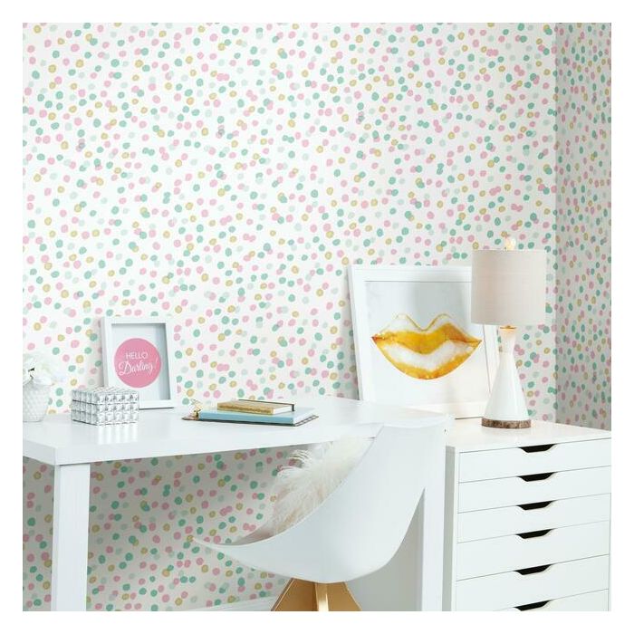 Colorful Confetti Peel and Stick Wallpaper Roll RMK3504WP-Exeter Paint Stores