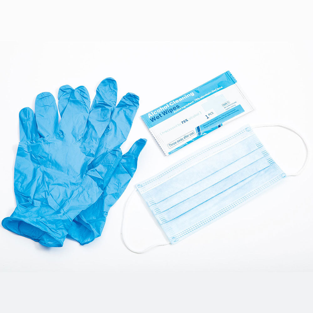 Honeywell Safety Pack To Go - 3 Masks, 3 Pairs of Gloves & 5 Cleaning Wipes-Exeter Paint Stores