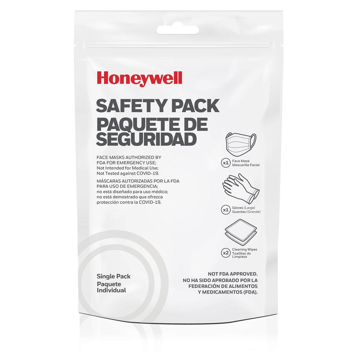 Honeywell Safety Pack To Go - 1 Mask, 1 Pair of Gloves & 2 Cleaning Wipes-Exeter Paint Stores
