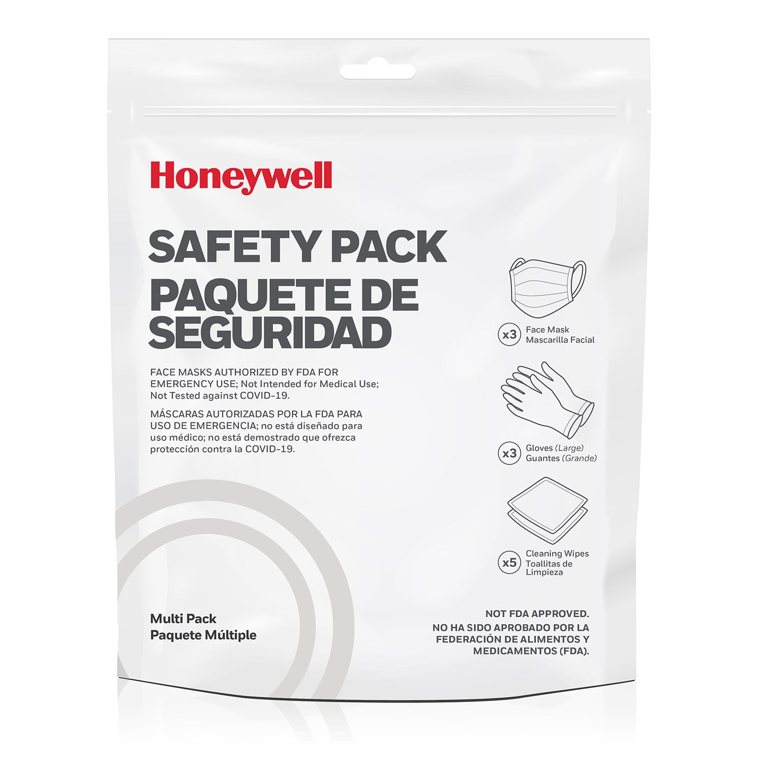 Honeywell Safety Pack To Go - 3 Masks, 3 Pairs of Gloves & 5 Cleaning Wipes-Exeter Paint Stores