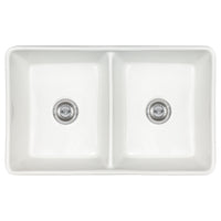 Fireclay Farmhouse White Double Bowl 50/50 Sink