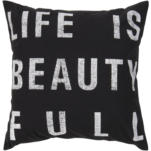 Surya Typography ST-082 Pillow Cover-Pillows-Exeter Paint Stores