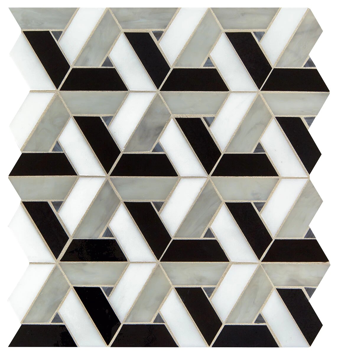 Daltile Vivify Trapezoid Mosaic Glass Wall Tile Carton-Exeter Paint Stores