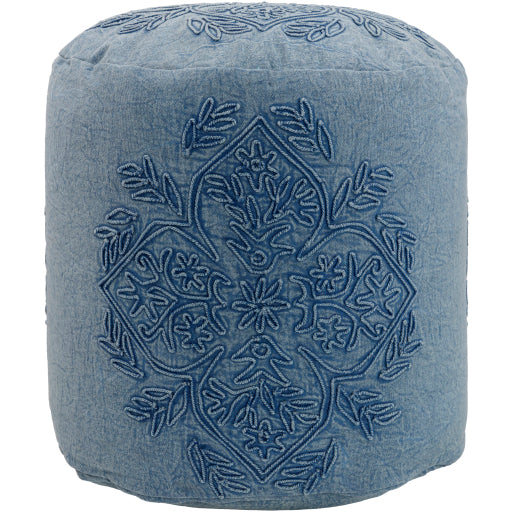 Surya Wedgemore Collection Multi-Color Pouf-Poufs-Exeter Paint Stores